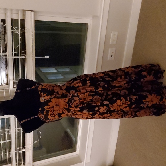 Free People The Perfect Square Neck Sleeveless Floral Midi Sundress - Picture 10 of 16